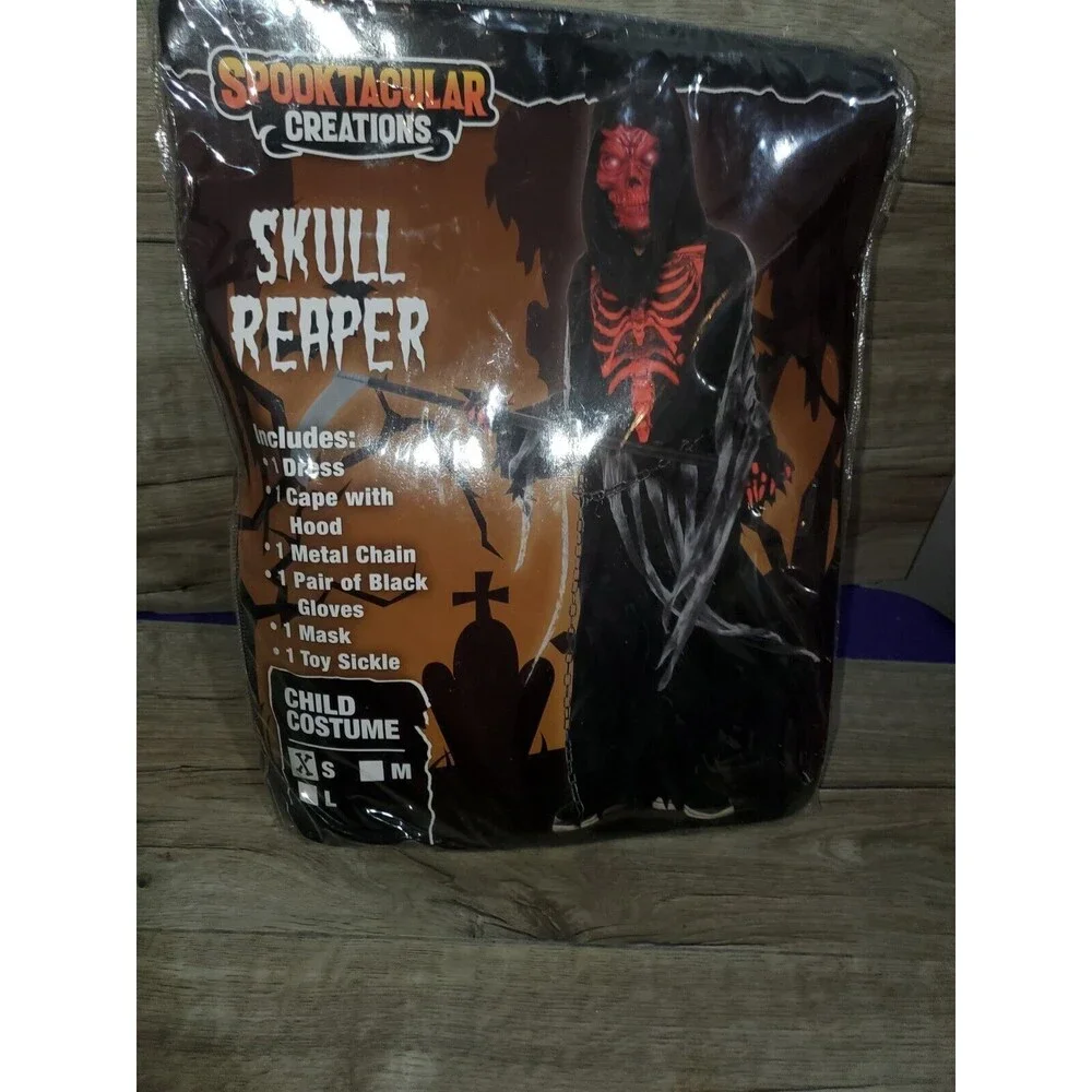 spooktacular creations Red Skull Reaper Costume Childs Small